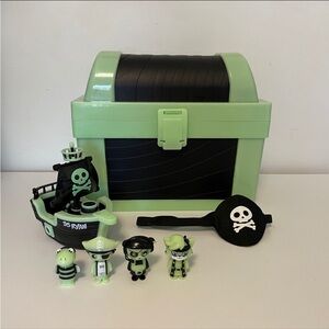 Ryan’s world glow in the dark treasure trunk chest playset with some toys